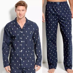 Polo Ralph Lauren All Over Polo Player Pajama Shirt and Pants